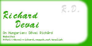 richard devai business card